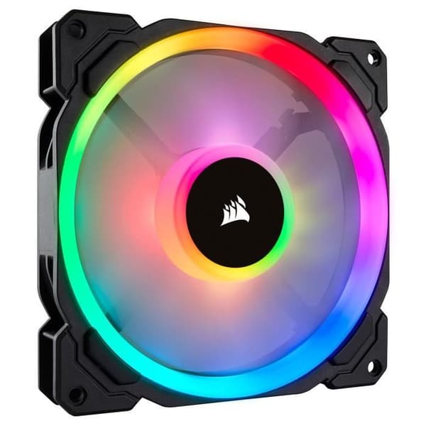 CORSAIR Lot of 2 fans LL140 RGB - Dual Light Loop LED 140mm - Lighting Node PRO (COR0843591032452)