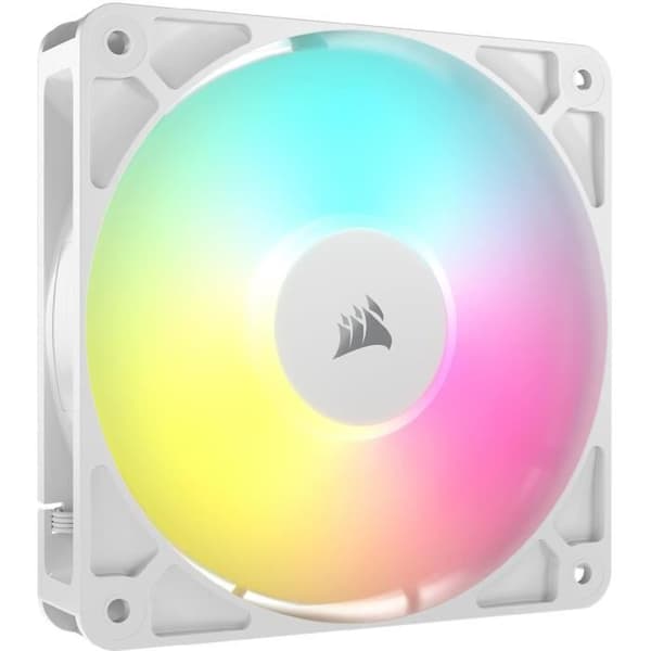 CORSAIR RS120 120mm ARGB-tuuletin - Valkoinen - Tehokas jäähdytys ja ARGB-valaistustehosteet