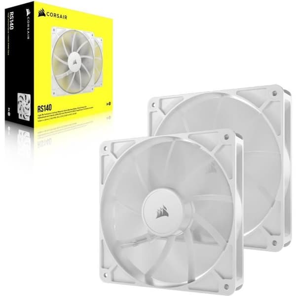 CORSAIR RS140 140 mm PWM -tuuletin, 2 kpl - Valkoinen