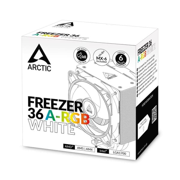 ARCTIC Freezer 36 A-RGB (Vit) Multikompatibel Tower CPU-kylare med A-RGB