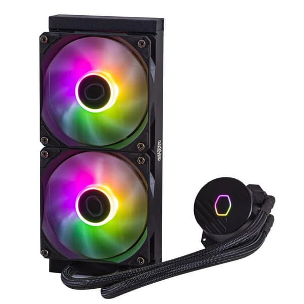 Cooler Master MasterLiquid 240L Core ARGB Processor Vätskekylningskit 12 cm Svart