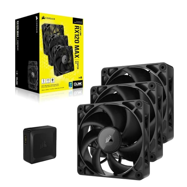 CORSAIR iCUE Link RX120 MAX -kolmoispakkaus, 3 tuuletinta, 120*120*25