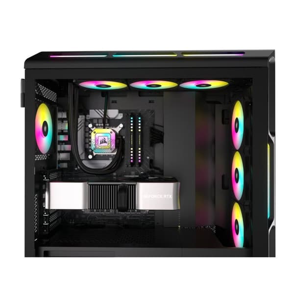 Corsair CO-9050163-WW tietokoneen jäähdytysjärjestelmä Tietokoneen kotelotuuletin 12 cm musta