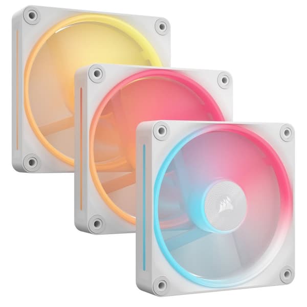 Corsair iCUE LINK LX120-R RGB Computerkabinet Ventilator 12 cm Hvid 3 stk Hvid