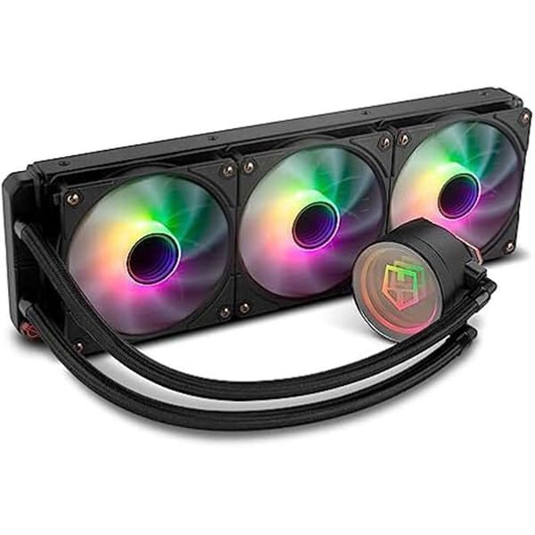 NOX XTREME PRODUCTS HUMMER M-360 - ARGB vätskekylning, Intel och AMD, 3 120 mm PMW kontrollfläktar, pump med effekt