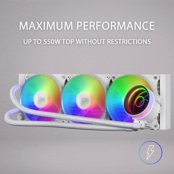 Mars Gaming ML-One RGB AIO vattenkylningssats - 360 mm (vit)