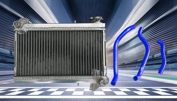 Aluminiumkylare för Honda FourTrax 250, Hållbar konstruktion, Effektiv kylning,Blå