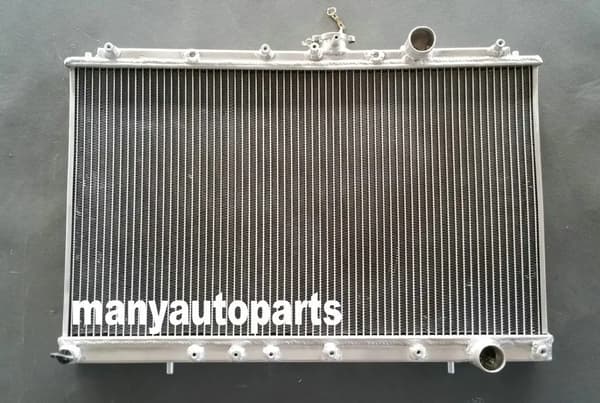 Aluminiumkylare för Mitsubishi Lancer EVO 1 2 3, 2-radig design, förbättrad kylkapacitet,endast radiator