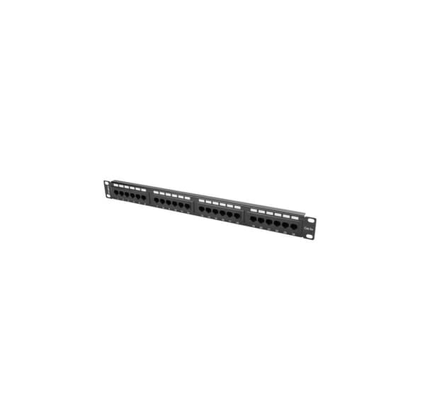 Lanberg, Patch Panel 24 port 1U 19" CAT.5E UTP, PPU5-1024-B Sort