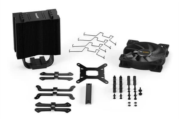 be quiet! Pure Rock 2 Black – Tyst CPU-kylare med 120 mm fläkt – 150 W TDP – Luftkylning för Intel & AMD
