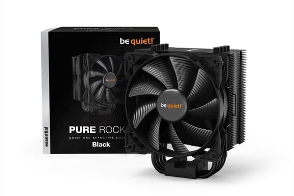 be quiet! Pure Rock 2 Black – Tyst CPU-kylare med 120 mm fläkt – 150 W TDP – Luftkylning för Intel & AMD