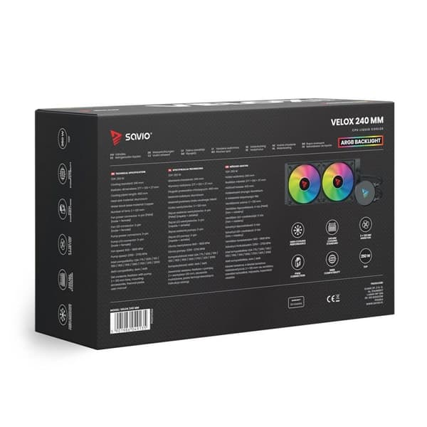 Flytande kylkit Savio VELOX 240MM