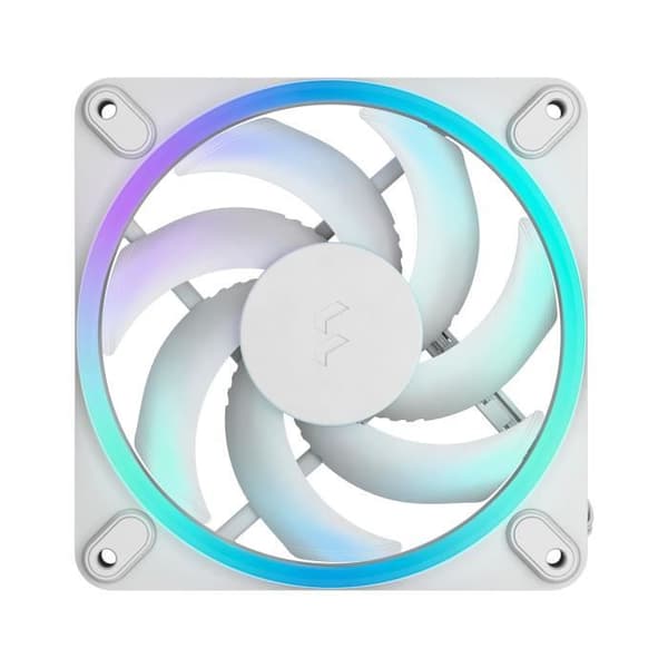 PC-fläkt - FRACTAL DESIGN - Momentum 12 RGB - FDB - ARGB Gen 2-ljusring - PWM-styrning - Vit