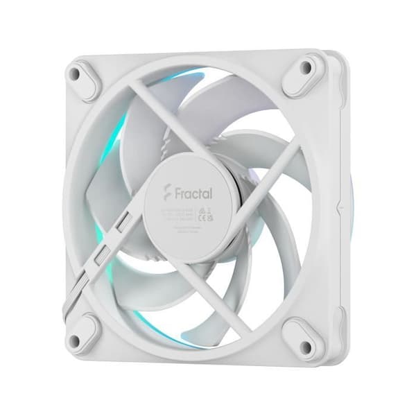 PC-fläkt - FRACTAL DESIGN - Momentum 12 RGB - FDB - ARGB Gen 2-ljusring - PWM-styrning - Vit