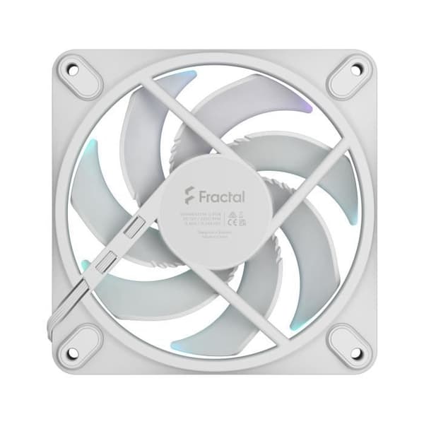 PC-fläkt - FRACTAL DESIGN - Momentum 12 RGB - FDB - ARGB Gen 2-ljusring - PWM-styrning - Vit