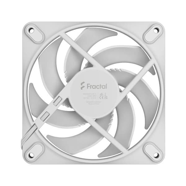 PC-fläkt - FRACTAL DESIGN - Momentum 12 - FDB - PWM-kontroll - Brusreducerande svepta blad - Vit