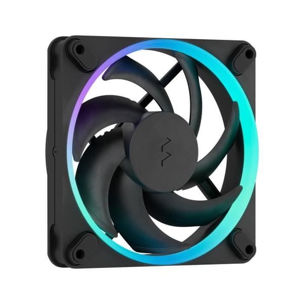 PC-fläkt - FRACTAL DESIGN - Momentum 12 RGB - FDB - ARGB Gen 2-ljusring - PWM-styrning - Svart