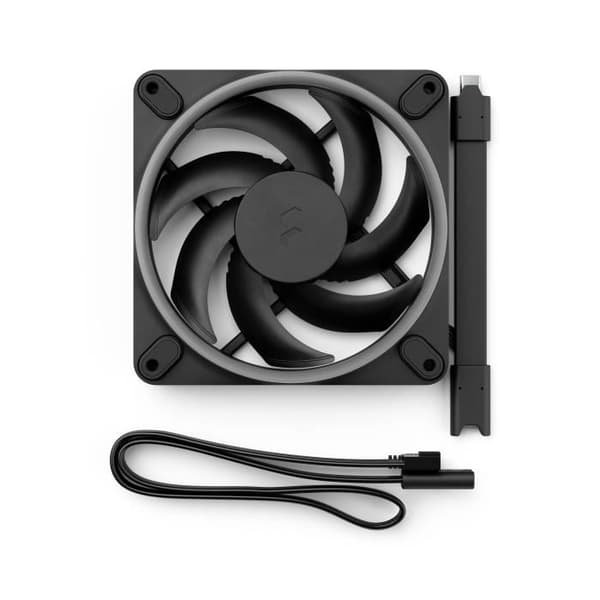 PC-fläkt - FRACTAL DESIGN - Momentum 12 RGB - FDB - ARGB Gen 2-ljusring - PWM-styrning - Svart
