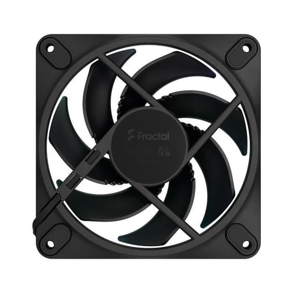PC-fläkt - FRACTAL DESIGN - Momentum 12 RGB - FDB - ARGB Gen 2-ljusring - PWM-styrning - Svart Sort