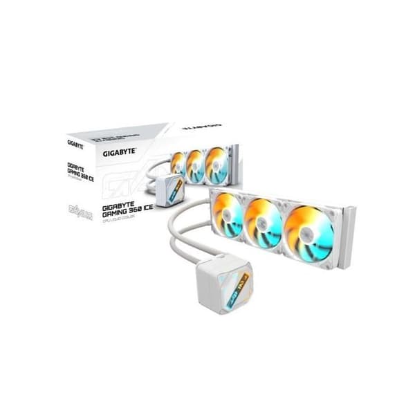 Kylning GIGABYTE GAMING 360 ICE 360mm 3 ARGB-fläktar Vit DAISY-CHAIN