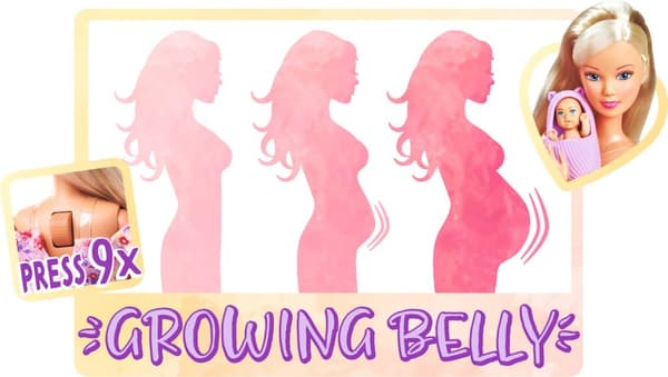 Steffi Love Hello Baby Gravid dukke med voksende mave