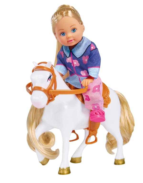 Evi Love Docka med bil och hästsläp