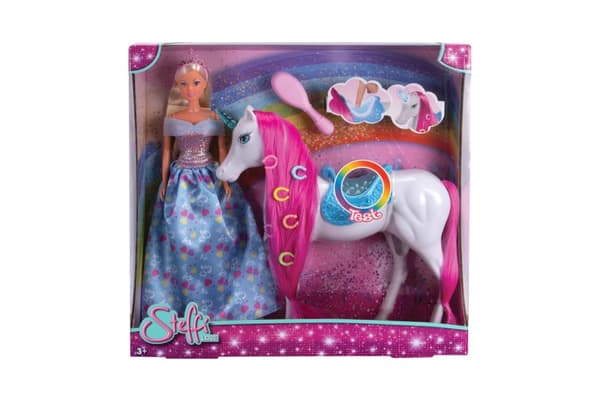 Steffi Love Sparkle Unicorn med docka