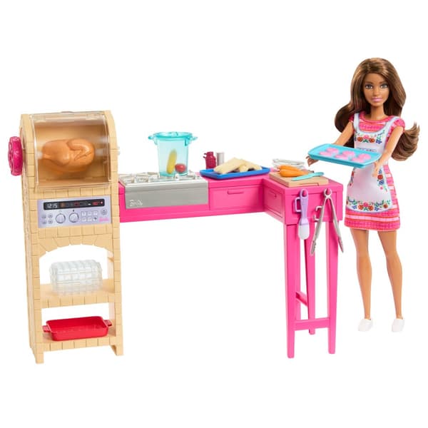 Barbie Teresas Kjøkken Lekesett med Dukke og Tilbehør