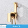 Miniatyrbillede 2 af 2: Brusehane Bidetarmatur, mat sort finish, kold- og varmvandsblander, Golden B