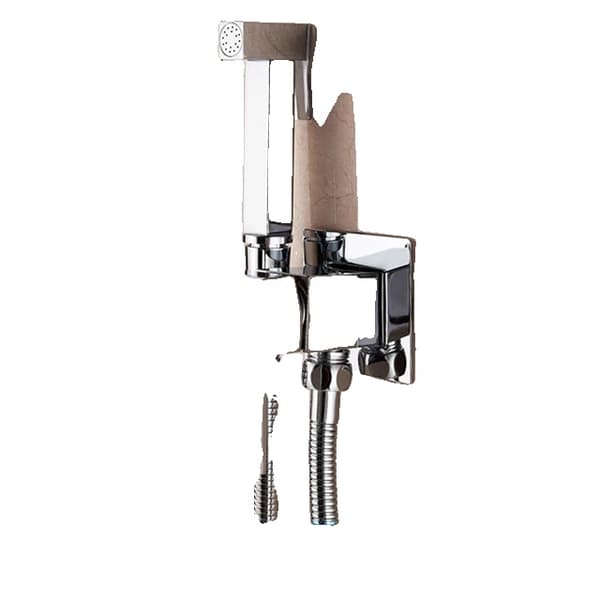 Duschblandare Bidetkran, Mattsvart Finish, Kall- och Varmvattenblandare, Chrome