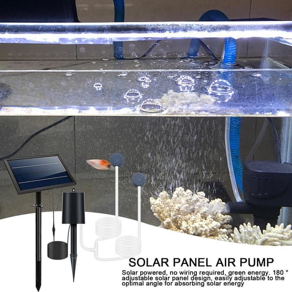 Sjöpump Luftpump Aerator, Solenergi, Justerbara lägen, Utomhusbruk