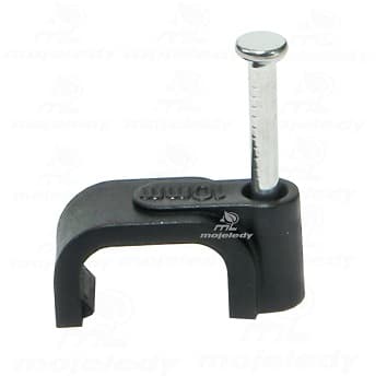 Flad kabelholder sort 10/7 100stk CG99C