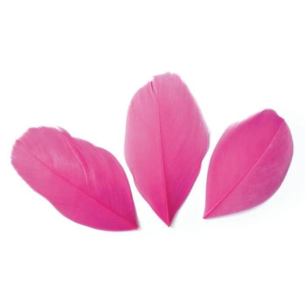 50 klippta fjädrar - Fuchsia 6 cm