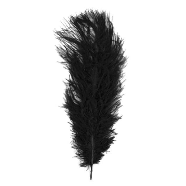 Strutsfjäder - Svart - 30 cm - 1 st - Rayher