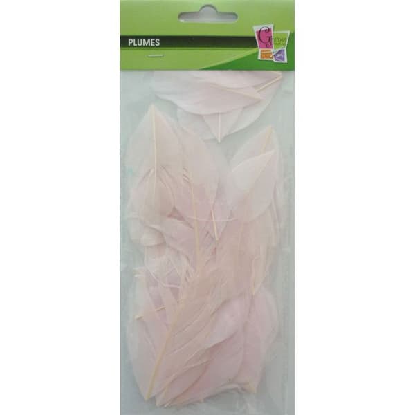 50 klippta fjädrar - Ljusrosa 6 cm