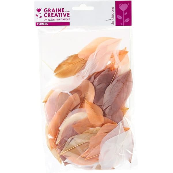 Klippta gåsfjädrar - Camaieu Beige