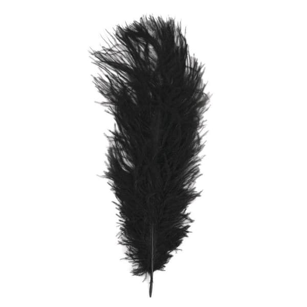 Strutsfjäder - Svart - 30 cm - 1 st - Rayher