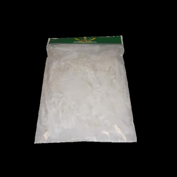 Vit kalkonfjäder - 25g påse