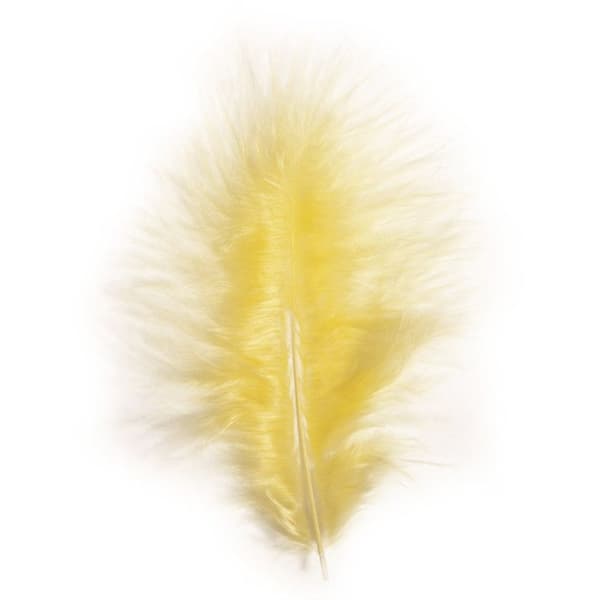 Dunig fjäder, gul, 10 - 15 cm, 15 st {färg}