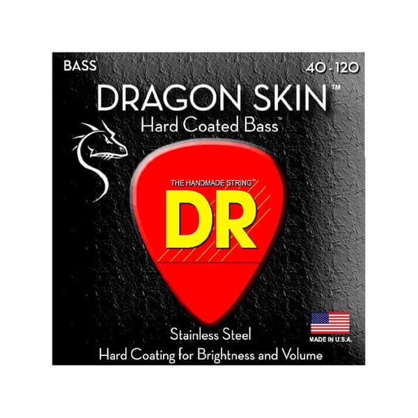 DR DSB5-40 - Dragon Skin - Klarlackerad, basgitarrset, 5 strängar Light 40-120
