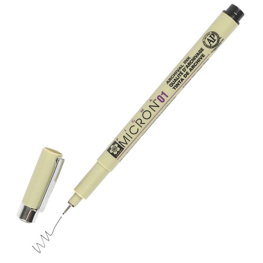 Penna Pigma Micron - 0,25 mm - Svart