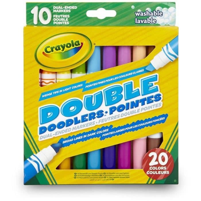 Crayola - 10 kaksiteräistä huopaa -