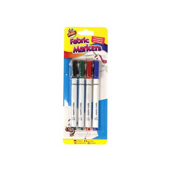 ArtBox Fabric Markers (Pack of 4) White/Black One Size