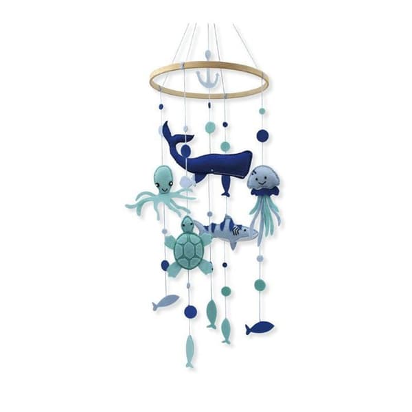 Mobil för bebis - Kreativ frö - Havet - Filth - Djur - Komplett kit