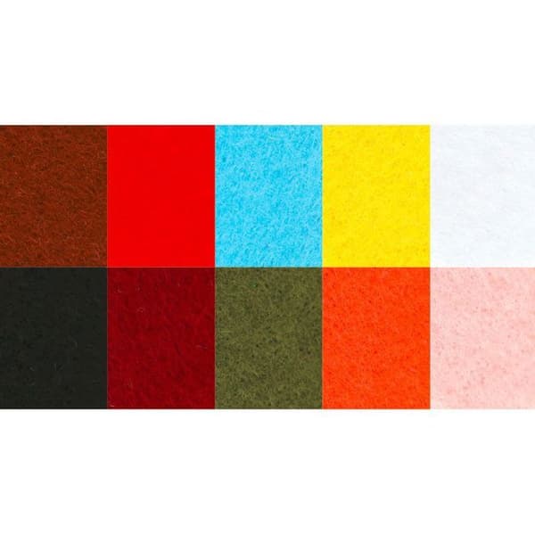 Filtretikett - Kreativa frö - A4 - 10 assorterade färger - 2 mm - Flerfärgad