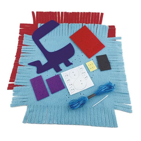 Kit bälteskudde i filt att sy Blå 32,5 x 26 x 5 cm