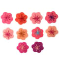 Miniatyrbild 1 av 2: Filtblomma - Ej specificerad - 2 cm - Självhäftande - Rosa - 10-pack