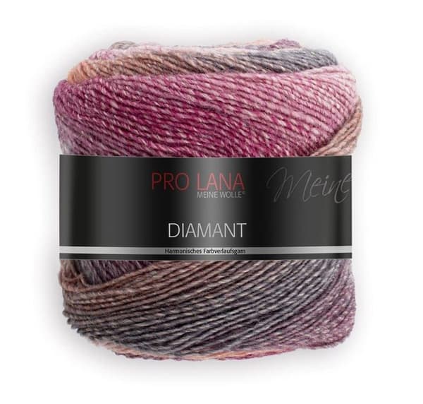 Theofeel - 278487 - Pro Lana Diamant Färg 91 Kula av ull med lutning 1 kula = 1 halsduk 150 g 525 m