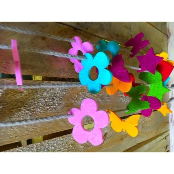 Filtform för girlang Blomma fjäril hjärta stjärna