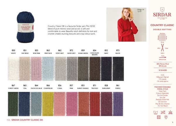 Filt - filtull - Sirdar filtsats - F235-0861 - Country Classic DK 861 Dubbelstickad Lila 50 g